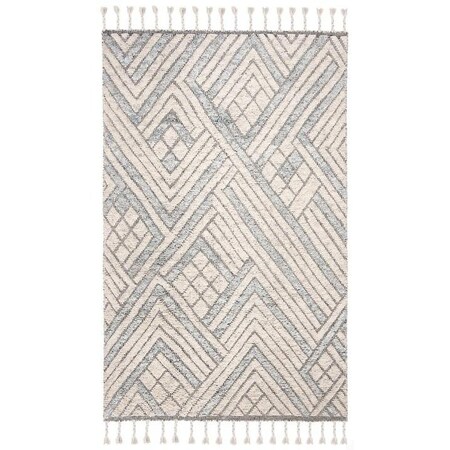 Safavieh 5 x 8 ft. Hand Knotted Bohemian Casablanca Medium Rectangle RugGrey & Ivory CSB409A-5